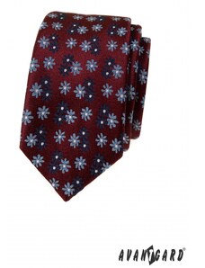 Avantgard Bordó színű nyakkendő mintával