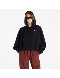 Női kapucnis pulóver Nike NSW Jersey Oversized Pullover Hoodie Black/ White