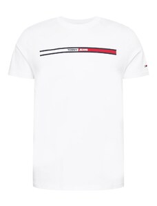 Tommy Jeans Póló 'Essential' piros / fekete / fehér