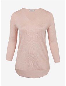 Világos rózsaszín világos pulóver ONLY CARMAKOMA Marrys - Nők