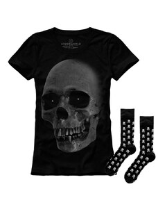 Ajándék szett UNDERWORLD Skull női póló + zokni