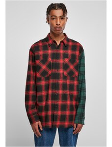 UC Men Oversized Shirt Mix Check Black/Red/Green