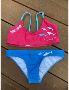 Női fürdőruha borntoswim sharks bikini blue/pink l