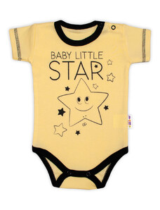 Baby nellys rövid ujjú body, baby little star - sárga 50 (0-1 m) 50 (0-1 m) 56 (1-2 m) 56 (1-2 m)