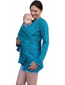 JOŽÁNEK baby betakar dzseki mert hordozó, terhes - organikus pamut- - kék