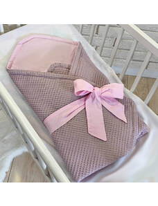 Baby nellys luxus pólya, masnival, 75 x 75 cm - rózsaszín