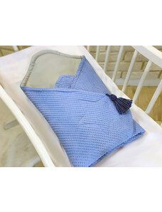 Baby nellys luxus pólya, csillagos, 75 x 75 cm - kék