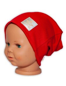 Baby Nellys Kézzel készített Gyermek funkcionális kalappal dupla szegély - piros