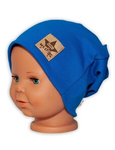 Baby Nellys Kézzel készített Gyermek funkcionális kalappal dupla szegély - sötétkék