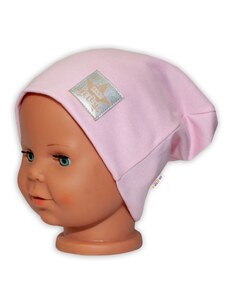 Baby Nellys Kézzel készített Gyermek funkcionális kalappal dupla szegély - Szent rózsaszín