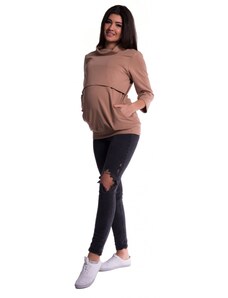 Be MaaMaa Terhesség és szoptatás tréningruha póló - bézs