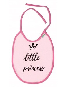 Vízálló előke Baby Nellys big Kis hercegnő, 24 x 23 cm - rózsaszín