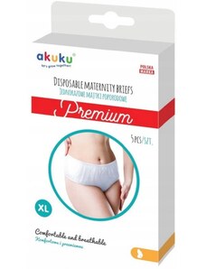 Akuku Prémium egyszer használatos szülés után bugyi - 5ks a csomagban, méret. XL