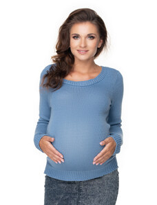 Be MaaMaa Anyaság fonal pulóver - Szent kék