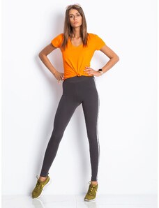 BASIC FEEL GOOD Khaki színű csíkos leggings -RV-LG-4954.55-khaki