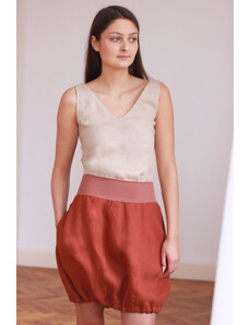 Balloon linen mini skirt Lotika Czech design