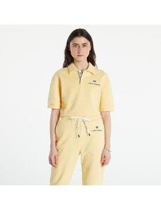 Női póló Chiara Ferragni Light Diagonal Fleece Co Polo T-Shirt Yellow