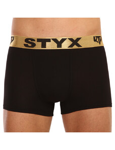 Fekete férfi boxeralsó Styx / KTV sport gumi - arany gumi