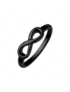 BALCANO - Infinity / Nemesacél gyűrű végtelen szimbólummal, fekete PVD bevonattal