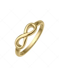 BALCANO - Infinity / Nemesacél gyűrű végtelen szimbólummal, 18K arany bevonattal