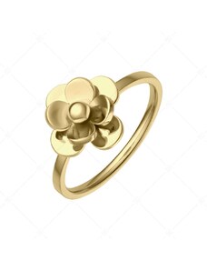 BALCANO - Rose / Gyűrű virágos fejrésszel, 18K arany bevonattal