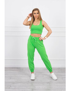 Kesi Set top+trousers green neon