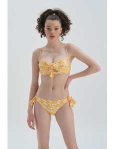 Dagi sárga normál derék bikini alsó
