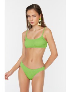 Trendyol Green Gimped normál lábú bikini alsó