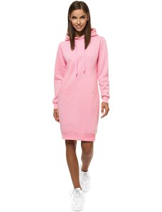 Női kapucnis pulóver világos-rózsaszín OZONEE JS/YS10005/20