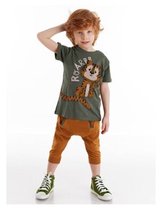 Denokids Little Tiger Boy's T-shirt Capri Shorts Set