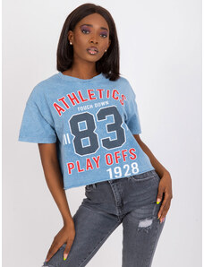 FANCY Kék bő póló "Athletic 83" FA-TS-7684.86-blue