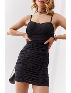 FASARDI Black minidress with pleats