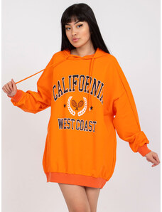 FANCY Narancssárga női oversize pulóver felirattal FA-BL-7706.58-narancs