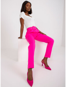 Fashionhunters Fluo rózsaszín öltönynadrág zsebekkel Giulia