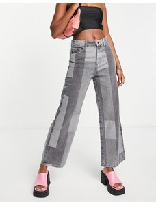 Urban Revivo patchwork jeans in grey