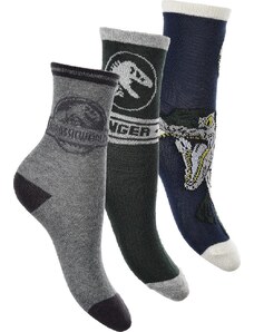 BASIC Jurassic World zoknikészlet - szürke / fekete / kék