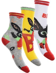 Bing háromcsomagos zokni - szürke / sárga / fehér