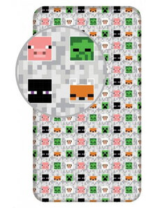 Jerry Fabrics 1 Minecraft Adventure gumis lepedő 90x200 cm