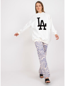 FANCY Fehér női oversize pulóver LA FA-BL-7734.01P-fehér
