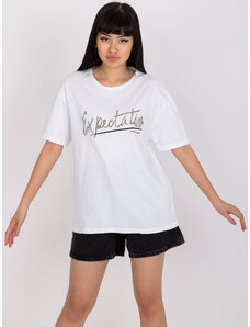 BASIC Fehér női pamut póló felirattal HB-TS-3077.32P-fehér