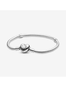 Pandora Ezüst Ékszer Moments ezüst karkötő szív alakú zárral