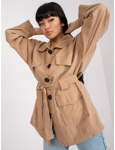 BASIC Könnyű tevesuőr színű kabát övvel -EM-PL-5422.22P-teve