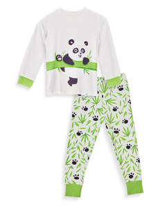 Vidám gyerek pizsama Dedoles Panda és bambusz