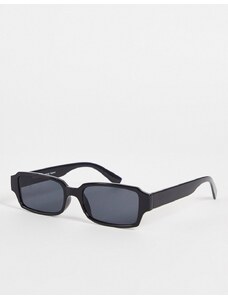 Pull&Bear bold rectangular sunglasses in black