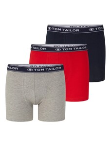 TOM TAILOR Boxeralsók sötétkék / szürke melír / piros / fehér