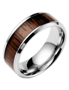 IZMAEL Wooden Gyűrű-Ezüst/SötétBarna/52mm KP17173