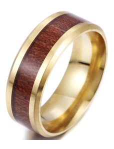 IZMAEL Wooden Gyűrű-Arany/SötétBarna/52mm KP17189