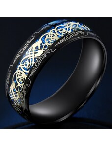 IZMAEL Ornament Gyűrű-Fekete/Kék/52mm KP17119