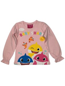 EPlus Hosszú ujjú lányos trikó - Baby Shark rózsaszín