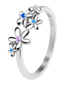 Ezüst gyűrű Fresh, flowers Preciosa köbös cirkóniával 5348 70B